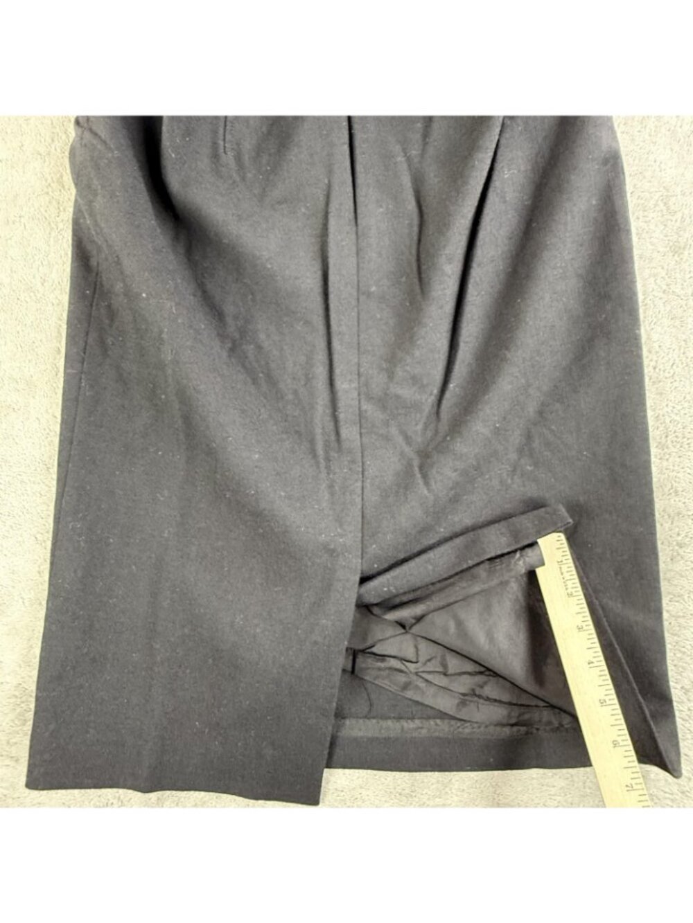 Talbots Skirt Womens 10 Black Wool Pencil Lined Midi Stretch Career Work Office - Picture 6 of 14